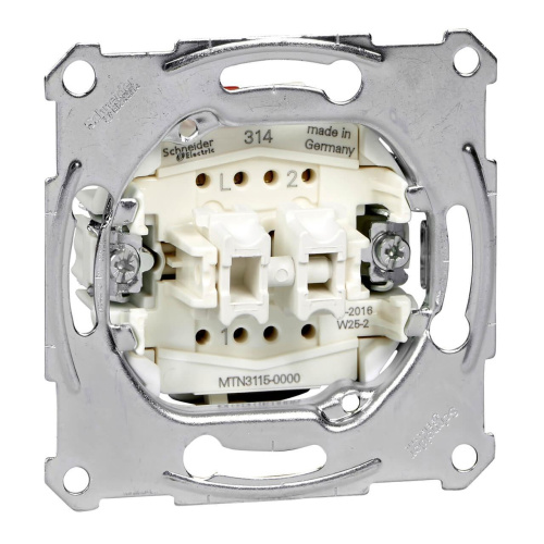 Выключатель двухклавишный Schneider Electric Merten QuickFlex MTN3115-0000