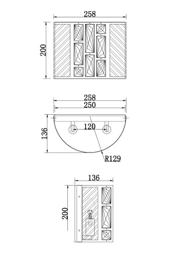 Настенный светильник Maytoni Mercurio MOD028WL-02CH