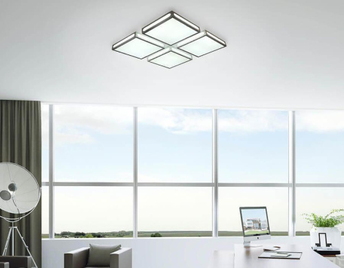 Потолочный светодиодный светильник Ambrella light Orbital Crystal Sand FS1888 WH/SD 144W 4200K D520* Потолочный светодиодный светильник Ambrella light Orbital Crystal Sand FS1888 WH/SD 144W 4200K D520*