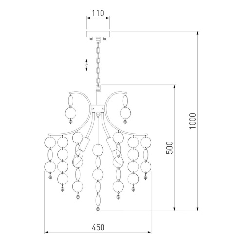 Подвесная люстра Bogates Bolla 335/5 Smart Подвесная люстра Bogates Bolla 335/5 Smart
