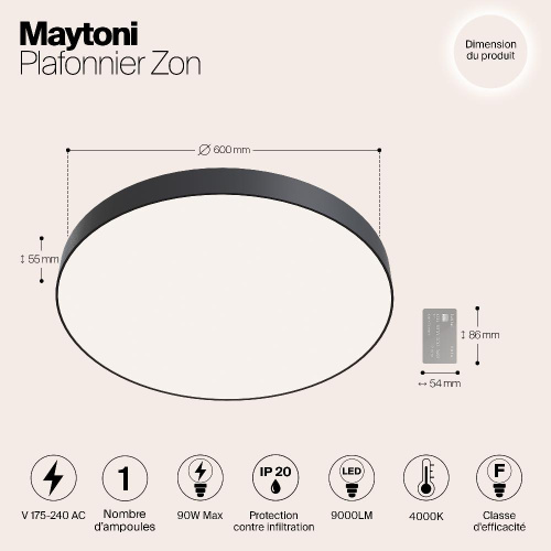 Потолочный светодиодный светильник Maytoni Zon C032CL-L96B4K