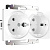 Розетка Werkel двойная с заземлением белая WL01-SKG-02-IP20 4690389073106