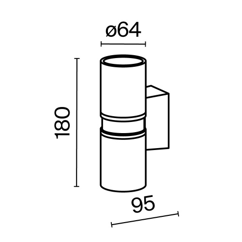 Настенный светильник (бра) Outdoor O582WL-02B