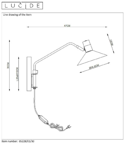 Спот Lucide Pepijn 05228/01/30