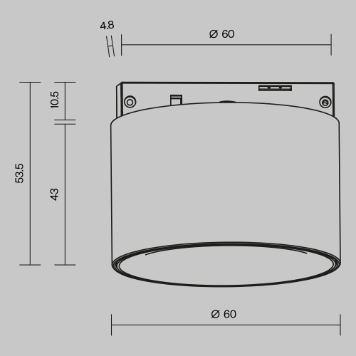Трековый светильник Technical TR188-1-5W4K-M-BW Трековый светильник Technical TR188-1-5W4K-M-BW
