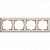 Рамка Werkel Antik на 4 поста белое золото WL07-Frame-01 4690389099205