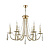 Подвесная люстра Crystal Lux Victoria SP6 Gold/Amber
