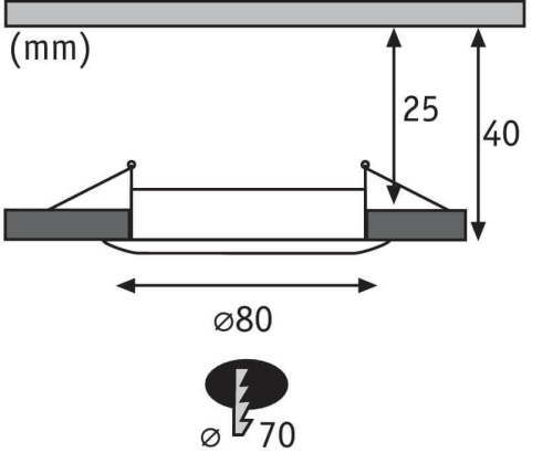 Встраиваемый светодиодный светильник Paulmann Lensl 50068