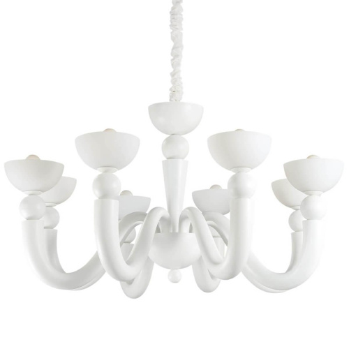 Подвесная люстра Ideal Lux Bon Bon SP8 Bianco 094007 Подвесная люстра Ideal Lux Bon Bon SP8 Bianco 094007