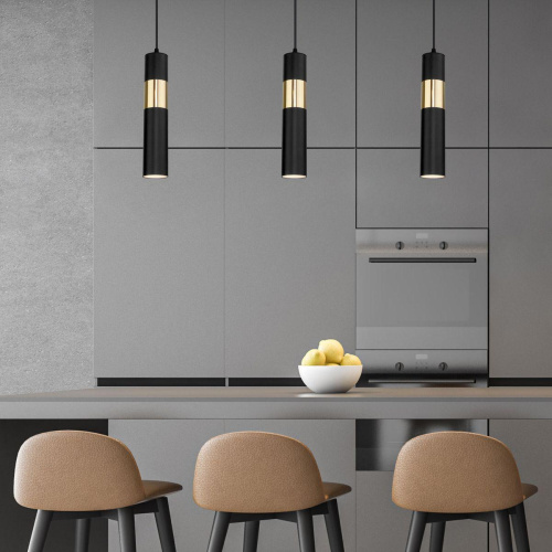 Подвесной светильник Eurosvet Viero 50097/1 черный/золото Подвесной светильник Eurosvet Viero 50097/1 черный/золото