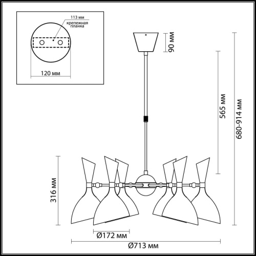 Подвесная люстра Odeon Light Rasto 4665/6