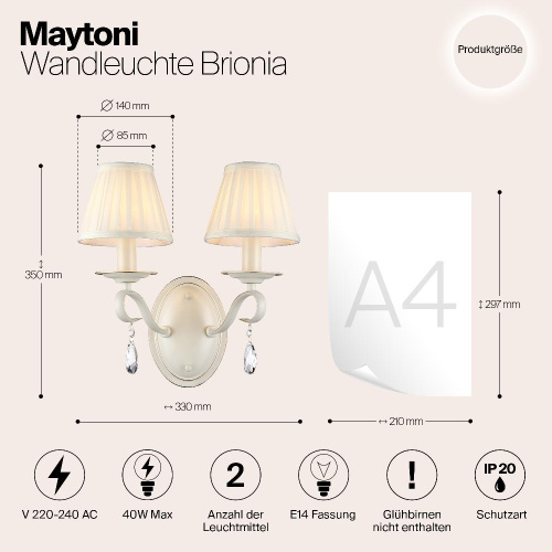 Бра Maytoni Brionia ARM172-02-G