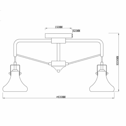 Потолочная люстра Rivoli Scomparsa 3031-305 Б0037676