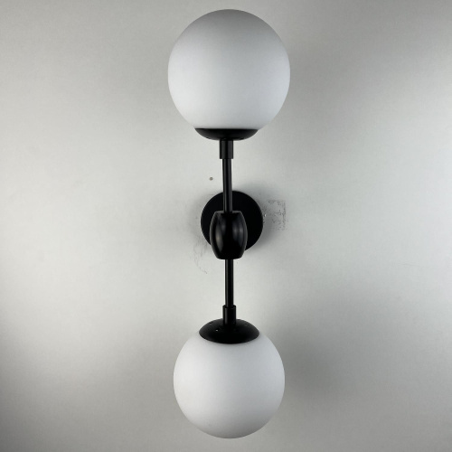 Бра Modo 2 Globes Black And White Glass By Imperiumloft