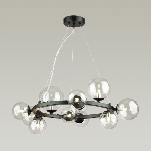 Люстра OMG1075R black/clear