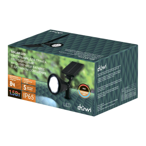 Грунтовый светодиодный светильник Duwi Solar LED на солнеч. бат. с датчиком освещ. 25032 6