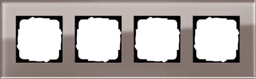 Рамка 4-постовая Gira Esprit дымчатое стекло 0214122