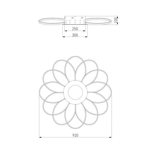 Потолочная светодиодная люстра Eurosvet 90105/13 хром