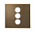 Накладка для механизма 3xRCA разъёма/коннектора, серия SKY, цвет античная латунь