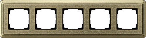 Рамка 5-постовая Gira ClassiX Art бронза 0215661
