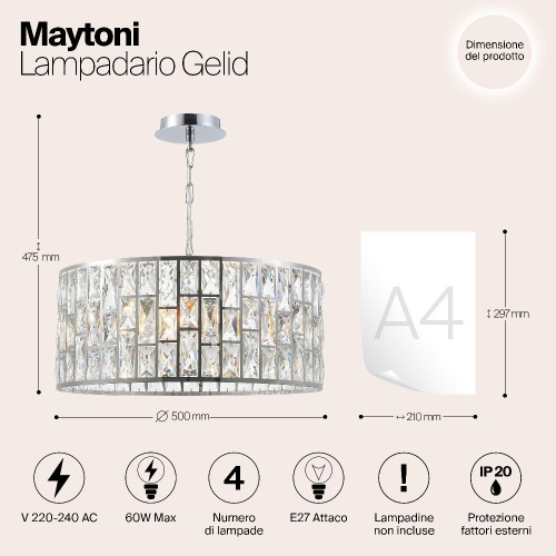 Люстра Maytoni MOD184-PL-04-CH