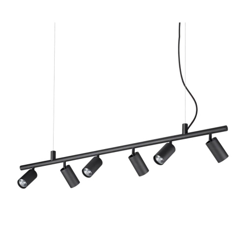 Подвесная люстра Ideal Lux Dynamite SP6 Nero 231396 Подвесная люстра Ideal Lux Dynamite SP6 Nero 231396