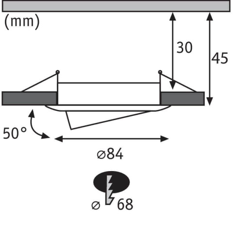 Встраиваемый светодиодный светильник Paulmann Nova (3 шт.) 93485