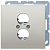Накладка для 2-ой аудиорозетки Jung LS 990 edelstahl ES2962-2