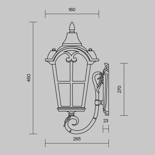 Настенный светильник Maytoni Outdoor O413WL-01BZ1 Настенный светильник Maytoni Outdoor O413WL-01BZ1