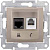 Розетка телефонная RJ-11 и Ethernet RJ-45 Schneider Electric Sedna UTP SDN5200168