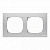 Рамка 2-постовая ABB Sky серебристый алюминий 2CLA857200A1301
