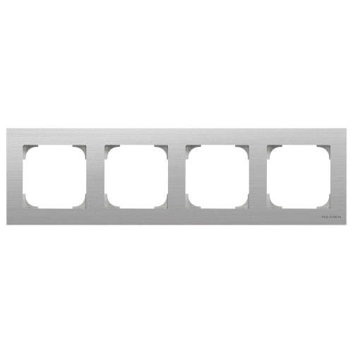Рамка 4-постовая ABB Sky нержавеющая сталь 2CLA857400A1401