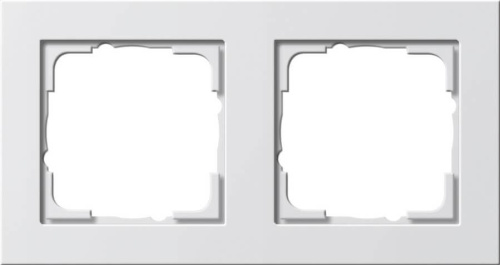 Рамка 2-постовая Gira E2 чисто-белый шелковисто-матовый 021222