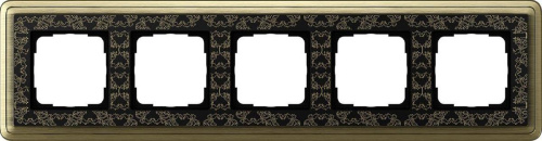 Рамка 5-постовая Gira ClassiX бронза/черный 0215662