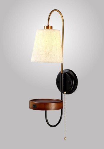 Бра Crystal Lux Twins AP1 Usb Wenge