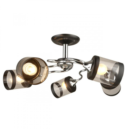 Потолочная люстра IMEX MD.3470-5-S CH+BK Потолочная люстра IMEX MD.3470-5-S CH+BK