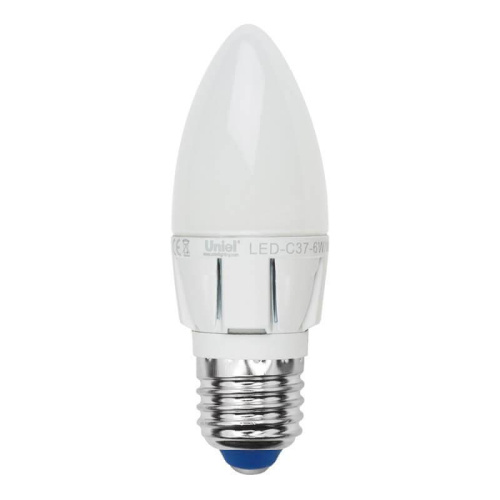 Лампа светодиодная диммируемая Uniel E27 6W 4500K матовая LED-C37-6W/NW/E27/FR/DIM 08689
