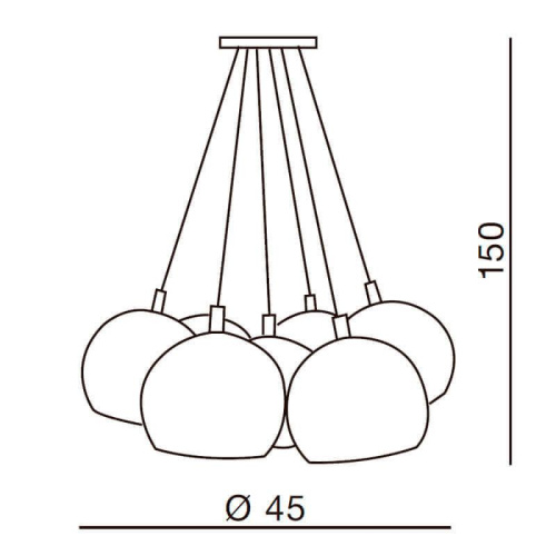 Подвесной светильник Azzardo Noa multicolor AZ1324