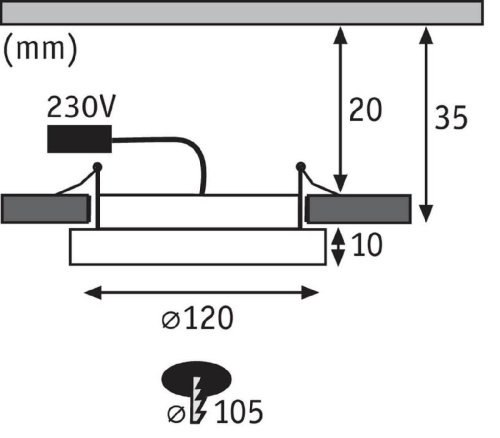 Встраиваемый светодиодный светильник Paulmann Panel Areo 92934