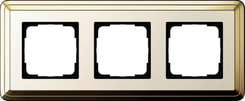 Рамка 3-постовая Gira ClassiX латунь/кремовый 0213633