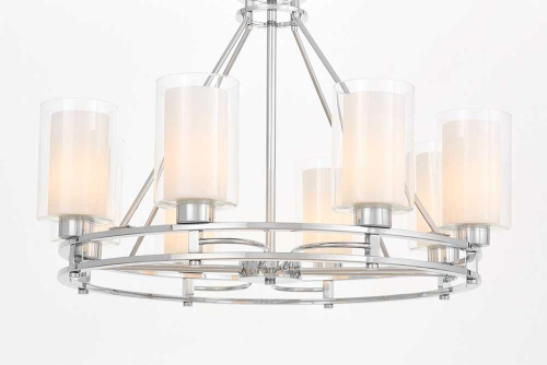 Подвесная люстра Lumina Deco Marietta LDP 8025-8 CHR+WT Подвесная люстра Lumina Deco Marietta LDP 8025-8 CHR+WT