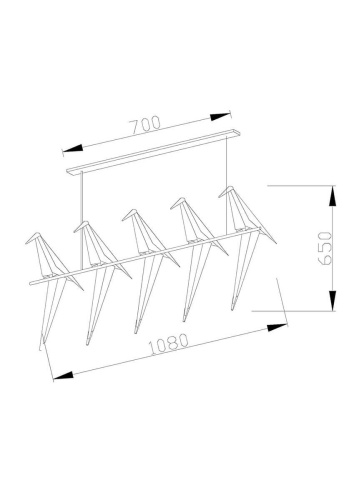 Подвесной светодиодный светильник Moderli Birds V3073-5PL