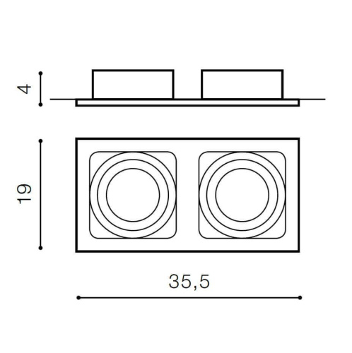 Встраиваемый светильник Azzardo Sisto 2 AZ2809