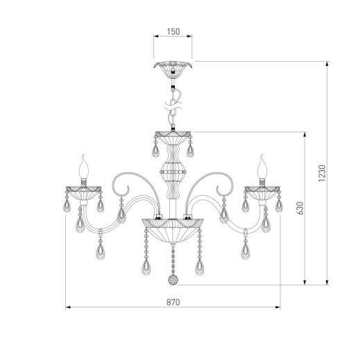 Подвесная люстра Bogates 248/8 Strotskis Подвесная люстра Bogates 248/8 Strotskis