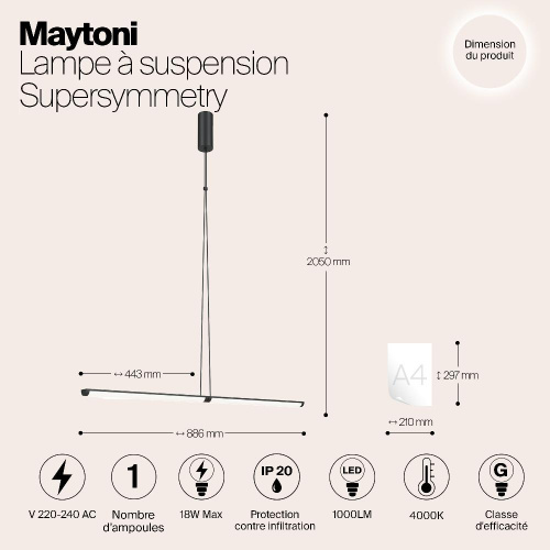 Подвесной светильник Maytoni P096PL-L11BK1