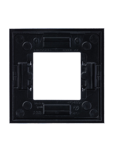 Рамка 1-постовая ABB Zenit стекло черное 2CLA227100N3101