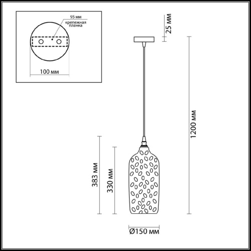 Подвесной светильник Odeon Light Sitora 4768/1 Подвесной светильник Odeon Light Sitora 4768/1
