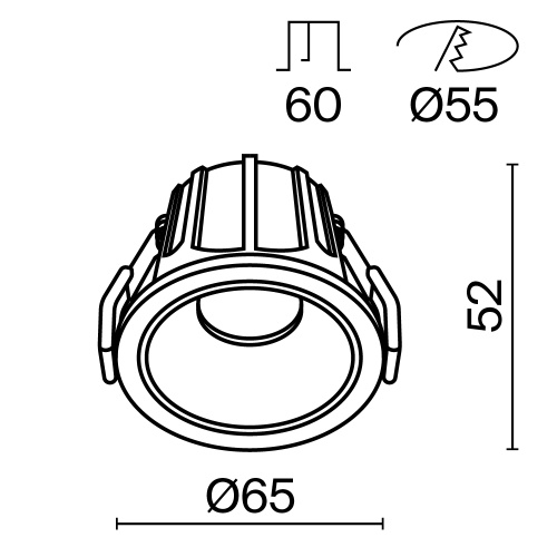 Встраиваемый светильник Technical DL043-01-10W3K-RD-W Встраиваемый светильник Technical DL043-01-10W3K-RD-W