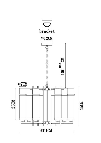 Подвесная люстра Arte Lamp Hugo A1688LM-6BK Подвесная люстра Arte Lamp Hugo A1688LM-6BK
