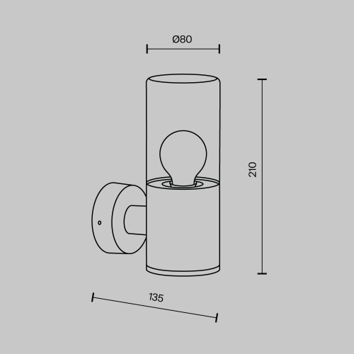Настенный светильник (бра) Outdoor O432WL-01GF